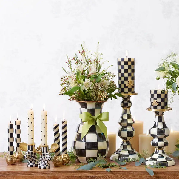 Rosy Check Medium Pillar Candlestick