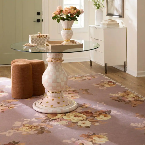 Taupe Wild Rose 8' x 10' Washable Rug