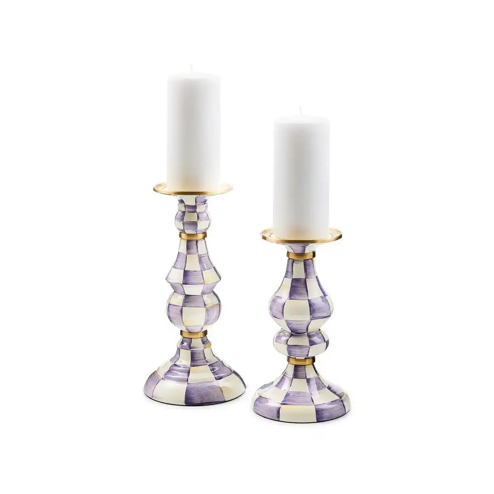 Rosy Check Medium Pillar Candlestick