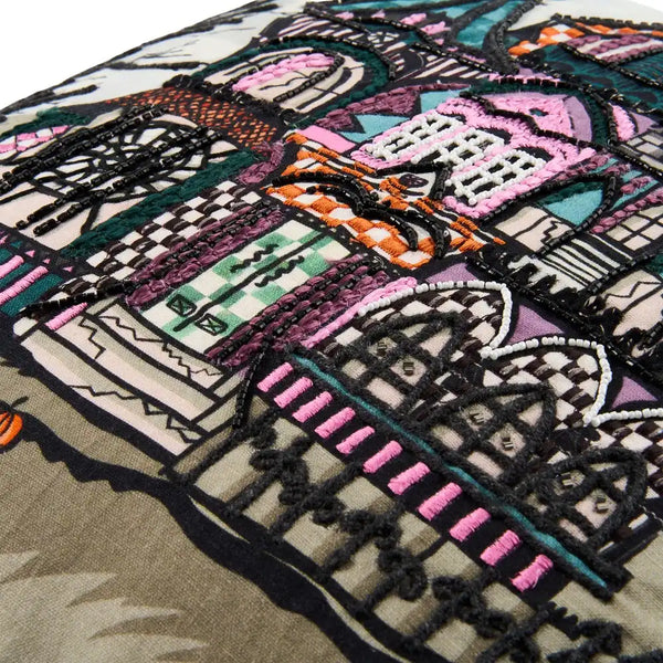 Haunted House Throw Pillow