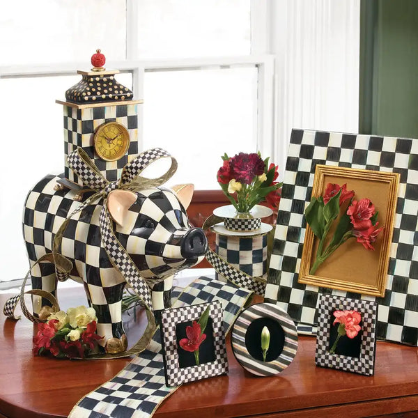 Courtly Check Pig Figurine