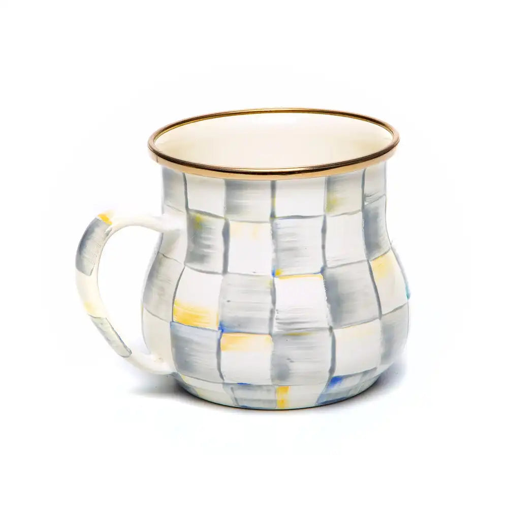 Mocha Check Mug