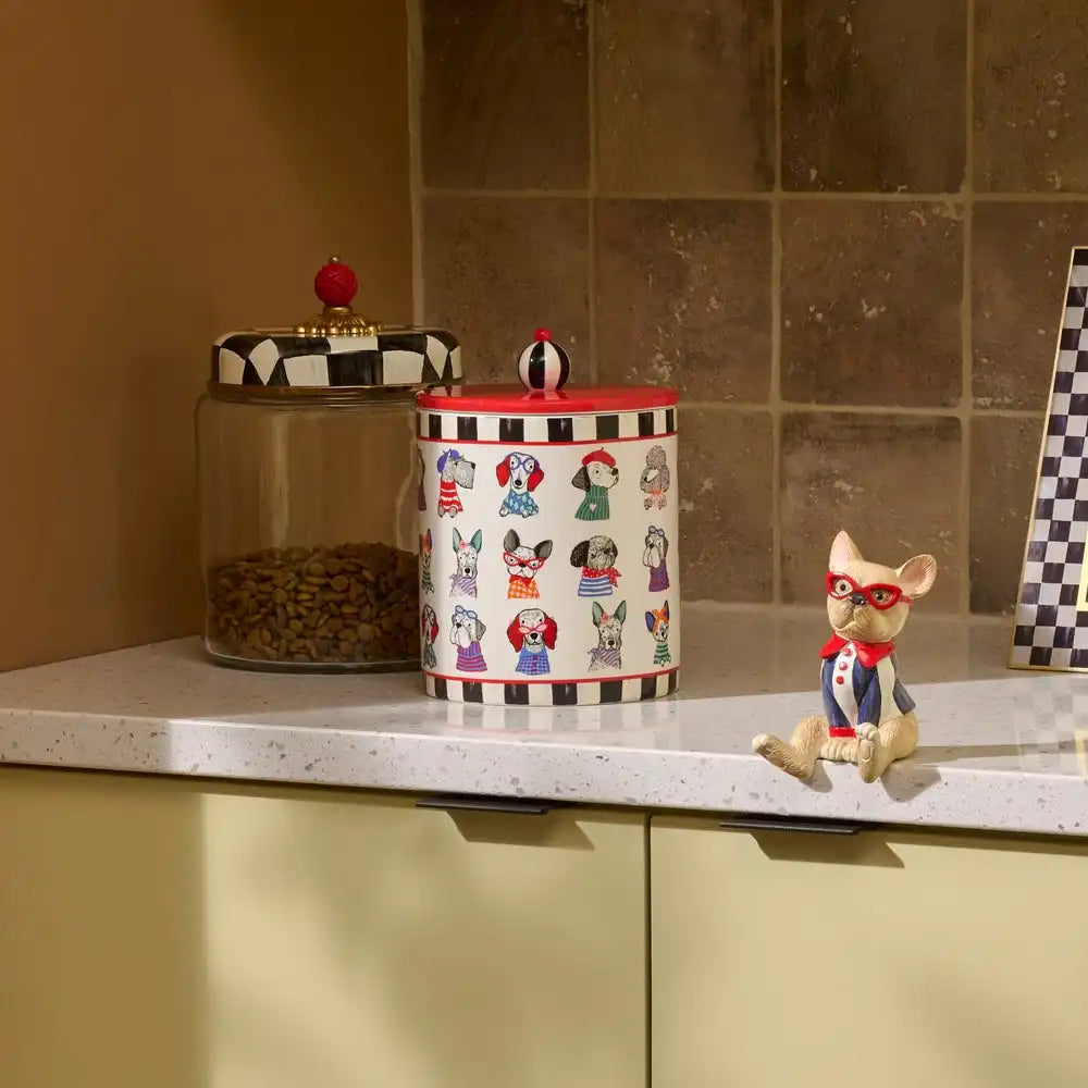 Courtly Check Pet Treat Jar Secondary image