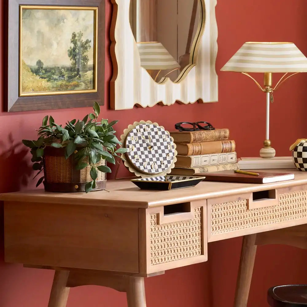 Courtly Check Scalloped Desk Clock Secondary image