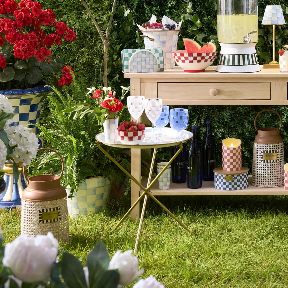 Sky Check Enamel Tilt Accent Table Secondary image