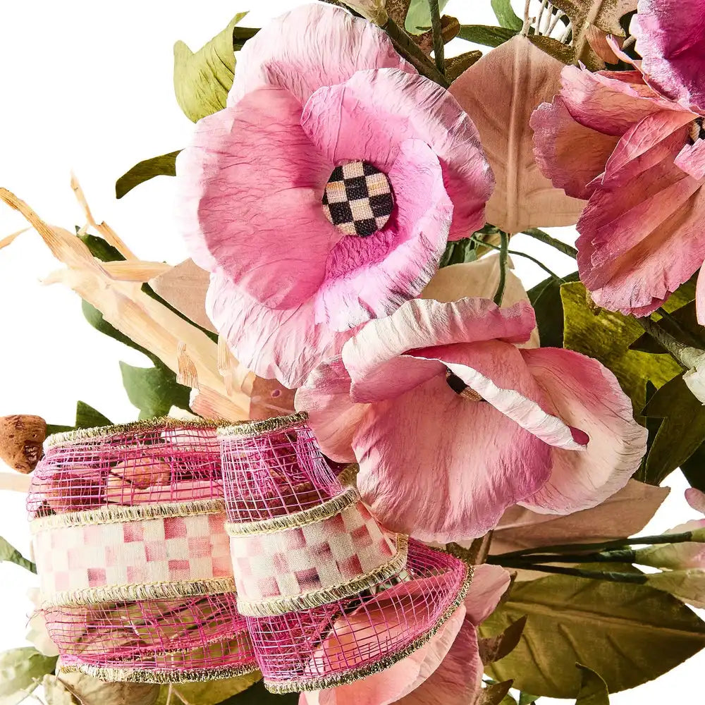 Rosy Poppy 22" Wreath