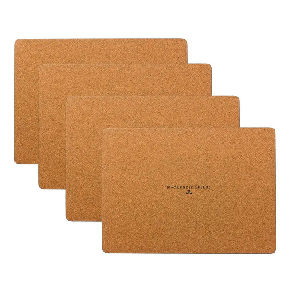 Mocha Check Cork Back Placemats, Set of 4