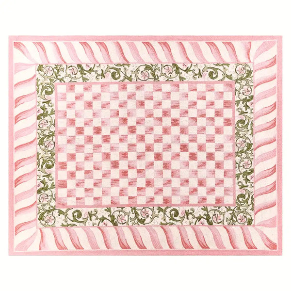 Rosy Check 3' x 5' Rug