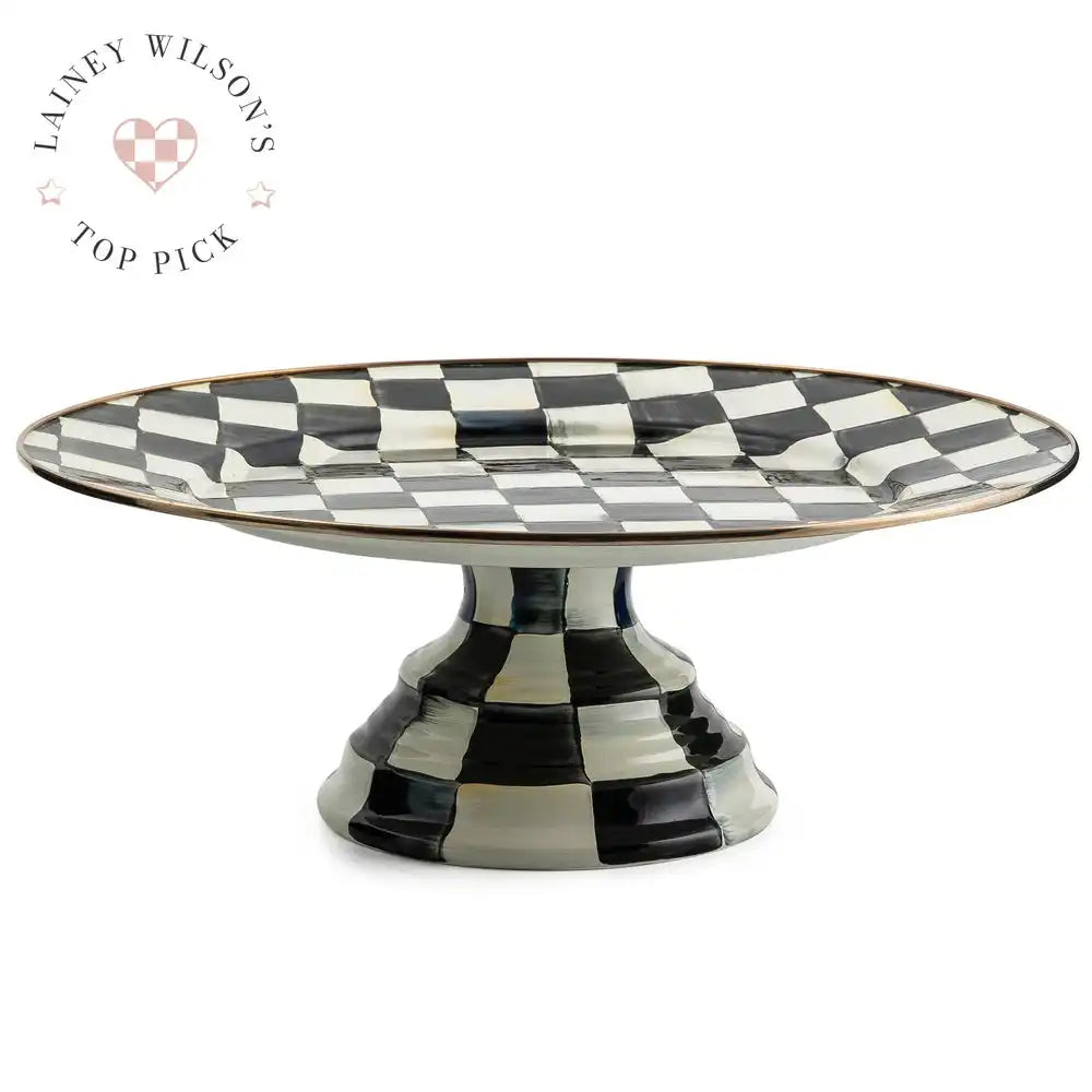 Courtly Check Large Pedestal Platter Main image