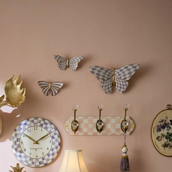 Courtly Check & Stripe Butterfly Trio