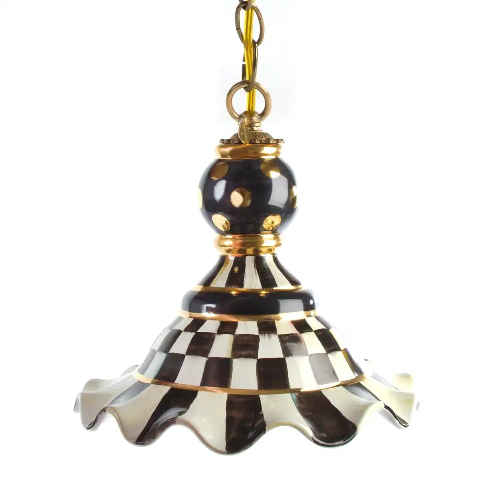 Courtly Check Medium Ceramic Pendant Lamp Main image