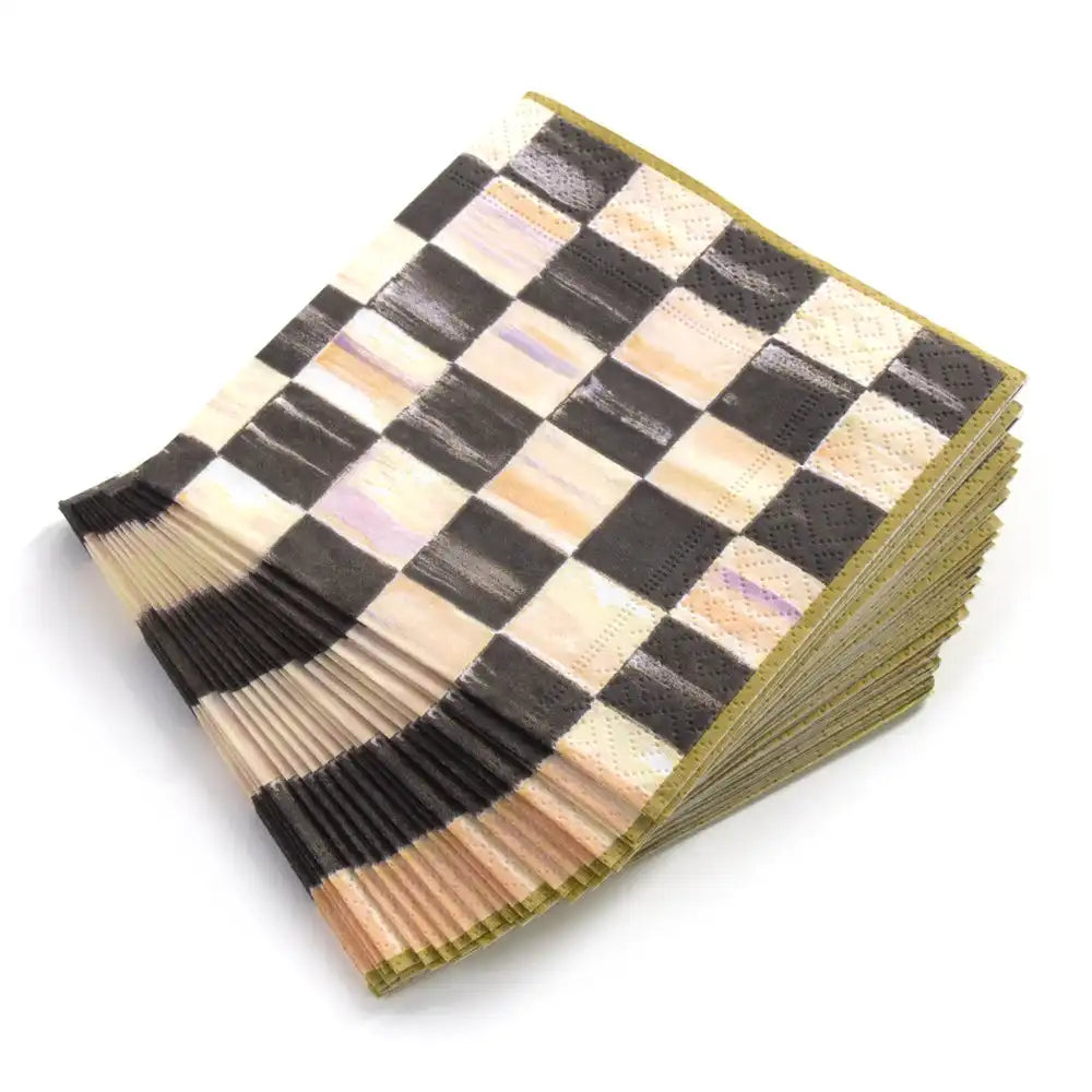 Courtly Check Cocktail Paper Napkins Main image