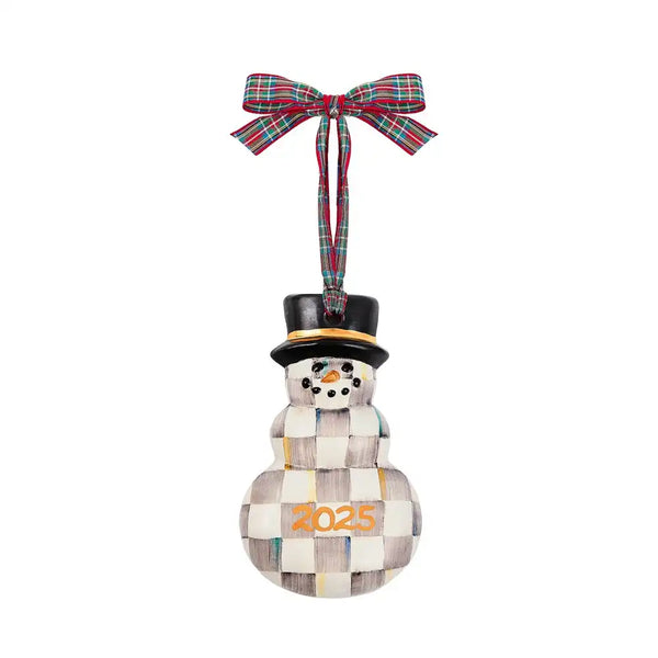 Sterling Check 2025 Snowman Ornament
