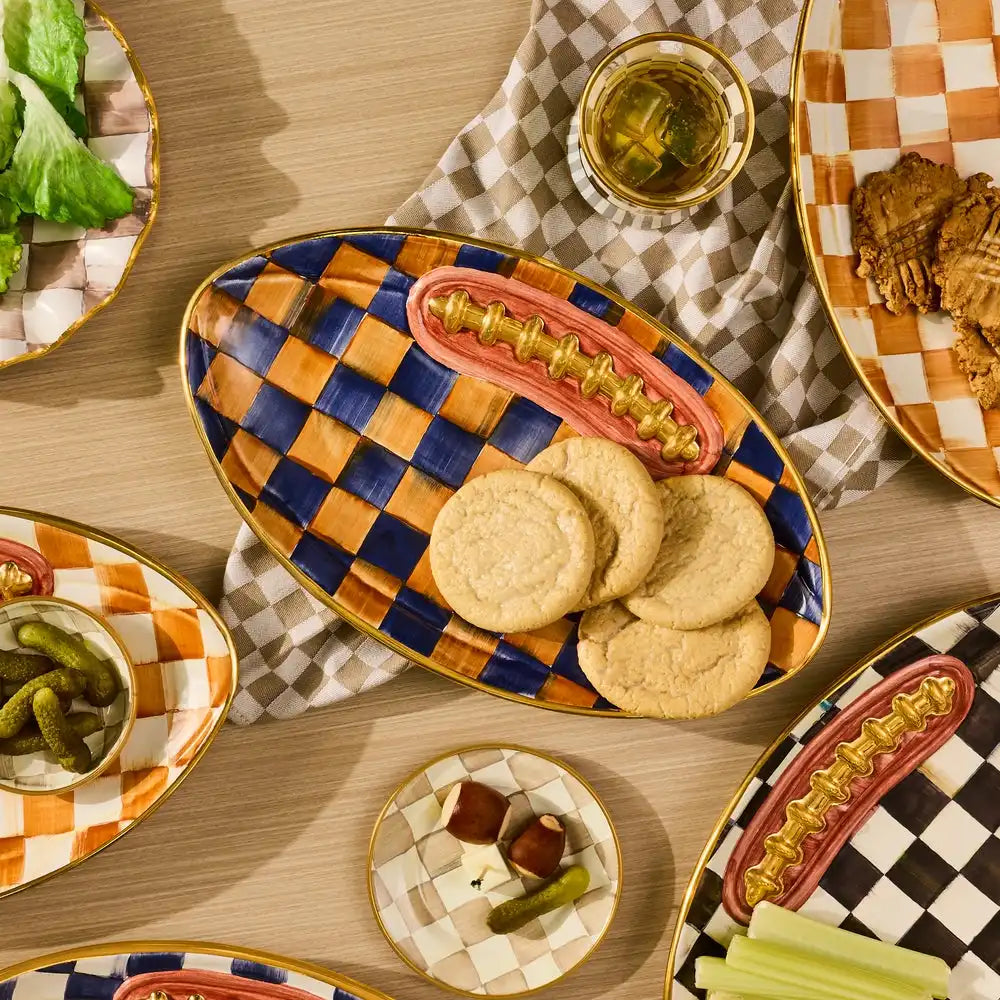 Courtly Check Football Platter