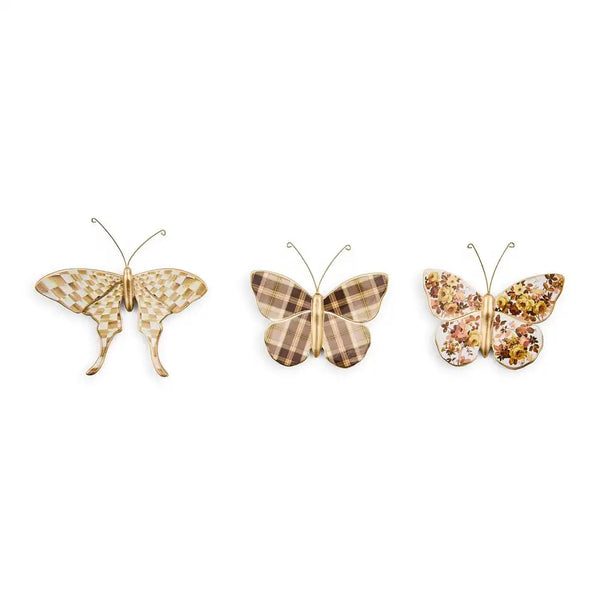 Courtly Check & Stripe Butterfly Trio