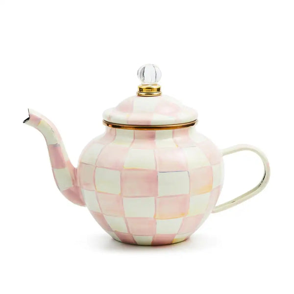 Mocha Check 4 Cup Teapot