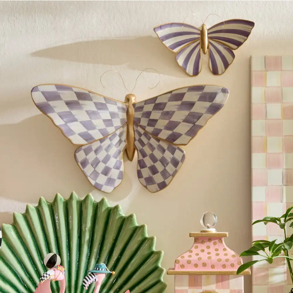 Courtly Check & Stripe Butterfly Trio