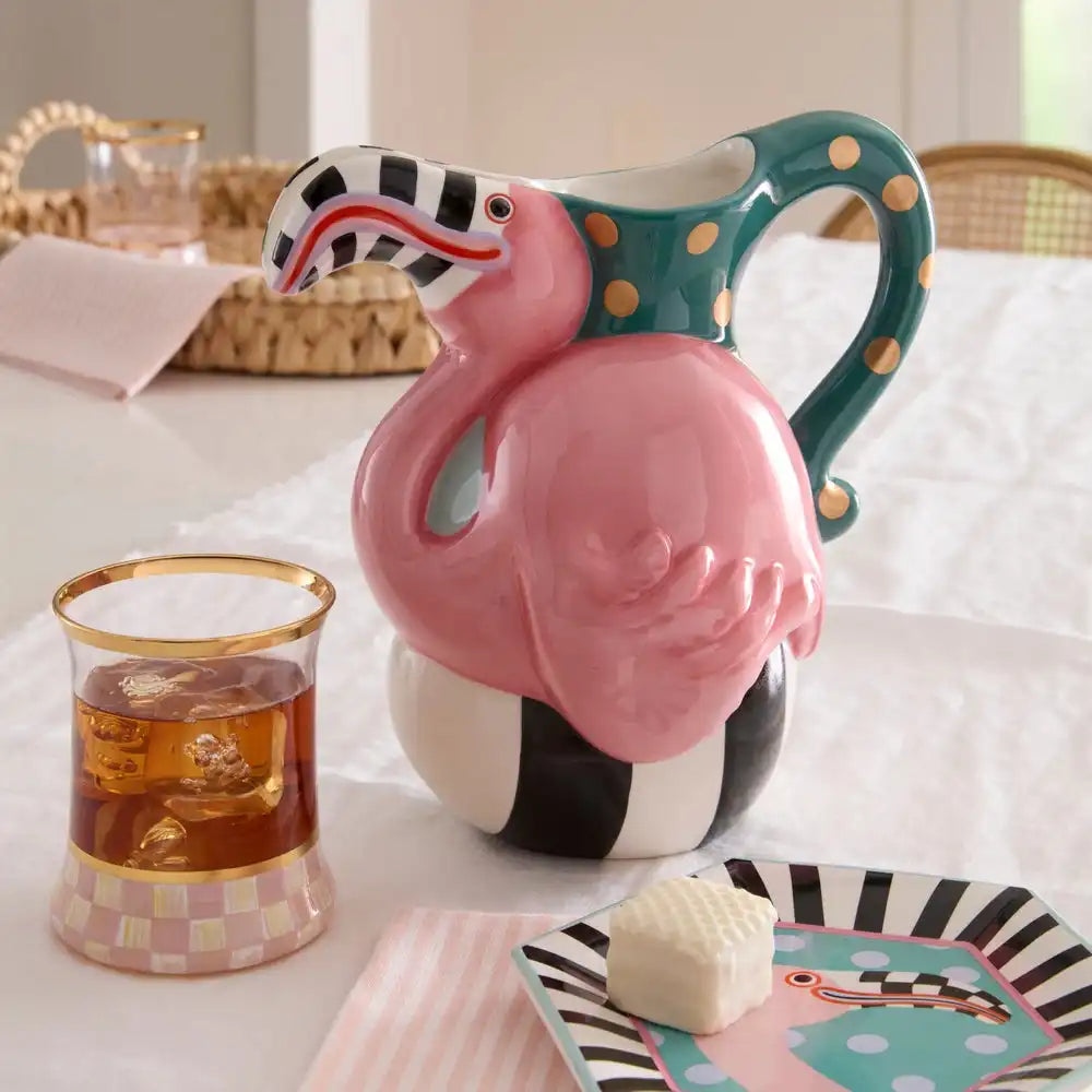 Patience Brewster Flamingo Ceramic Pitcher Secondary image