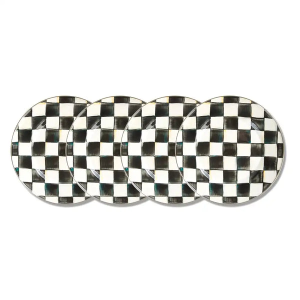 Royal Check Dinner Plates, Set of 4