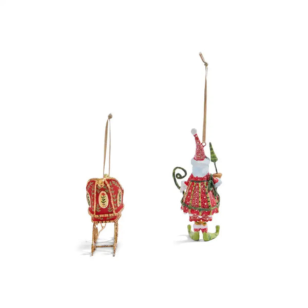 Patience Brewster Dash Away Santa Mini Ornaments Set
