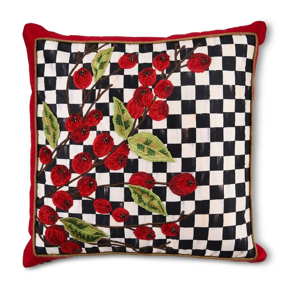 Courtly Check Holly Throw Pillow Main image