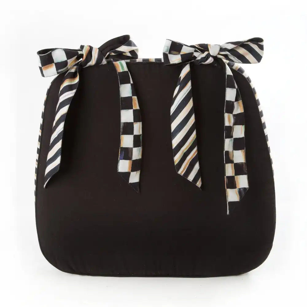 Mocha Check Chair Cushion