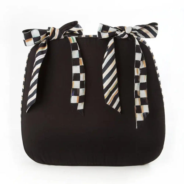 Mocha Check Chair Cushion