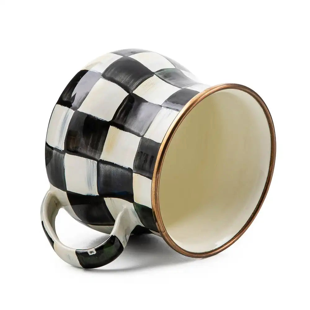 Mocha Check Mug