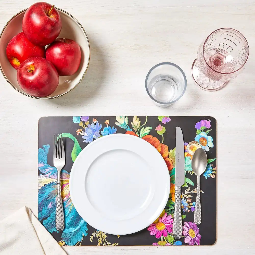 Mocha Check Cork Back Placemats, Set of 4