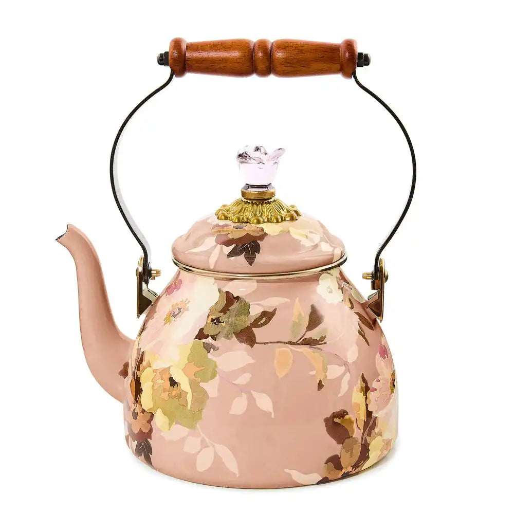 Rosy English Garden 2 Quart Tea Kettle