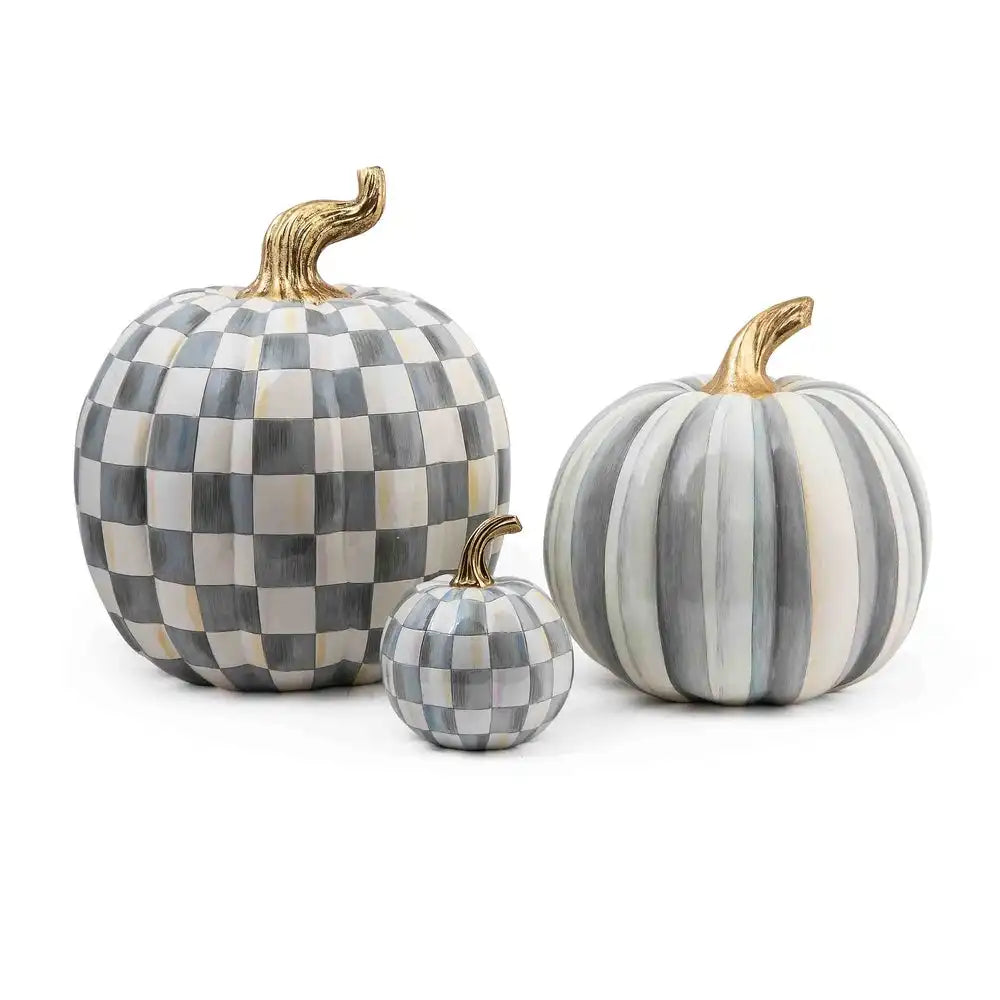 Mocha Check Mini Pumpkin