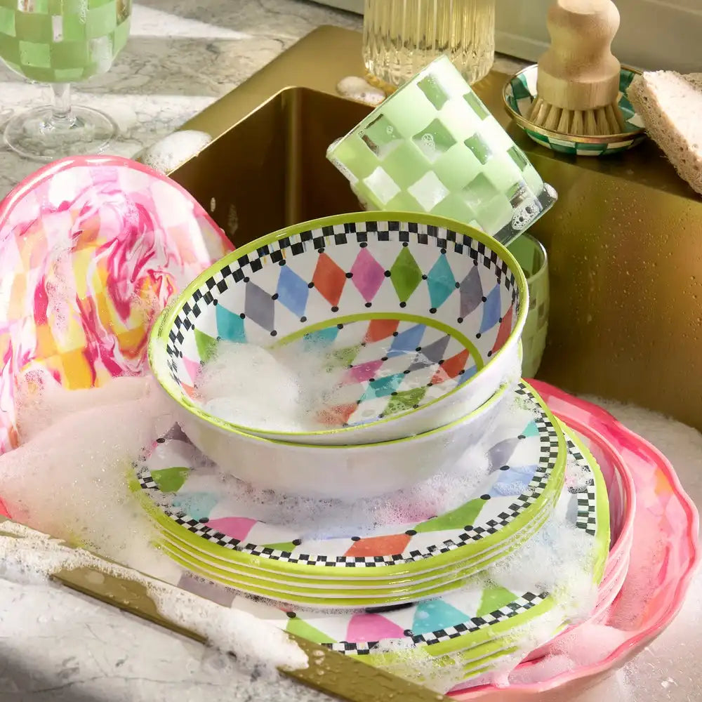 Palm Springs Melamine Salad Plates, Set of 4