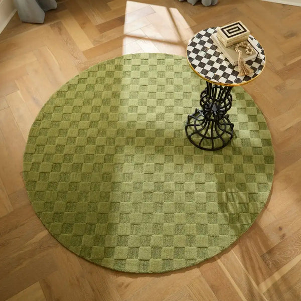 Moss Checkerboard 2'3" x 3'9" Rug