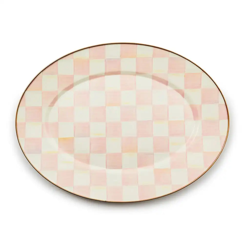 Sky Check Medium Oval Platter