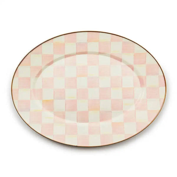 Sky Check Medium Oval Platter