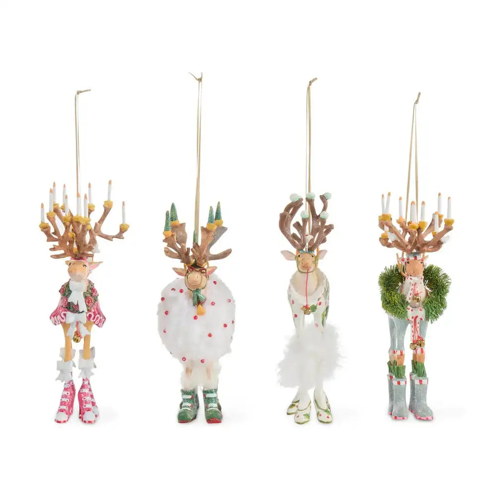 Patience Brewster Dash Away Reindeer Ornament Set