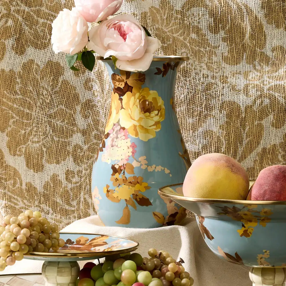 Mocha Check Tall Vase
