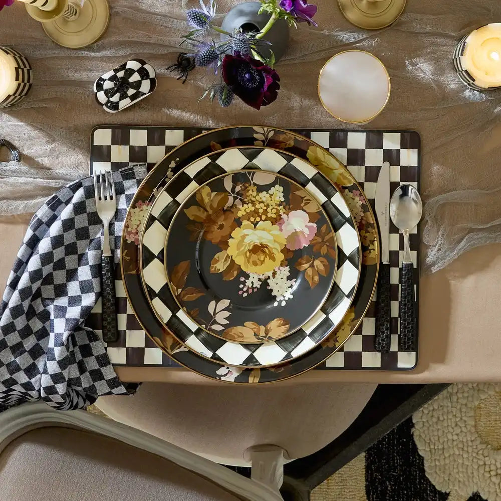 Wild Rose Brown Salad Plate