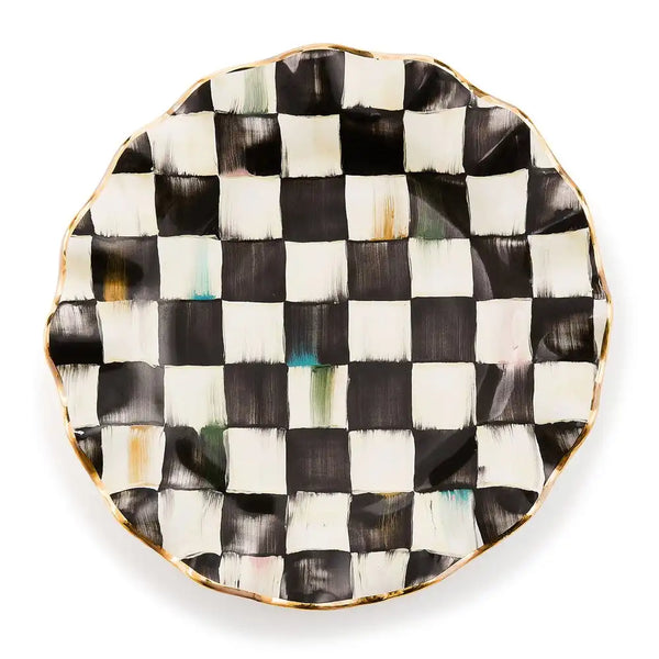 Courtly Check Ceramic Fluted Dessert Plate