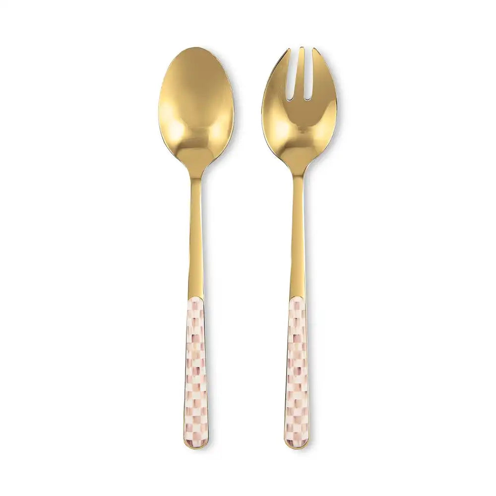 Mocha Check Bistro Salad Serving Set Main image