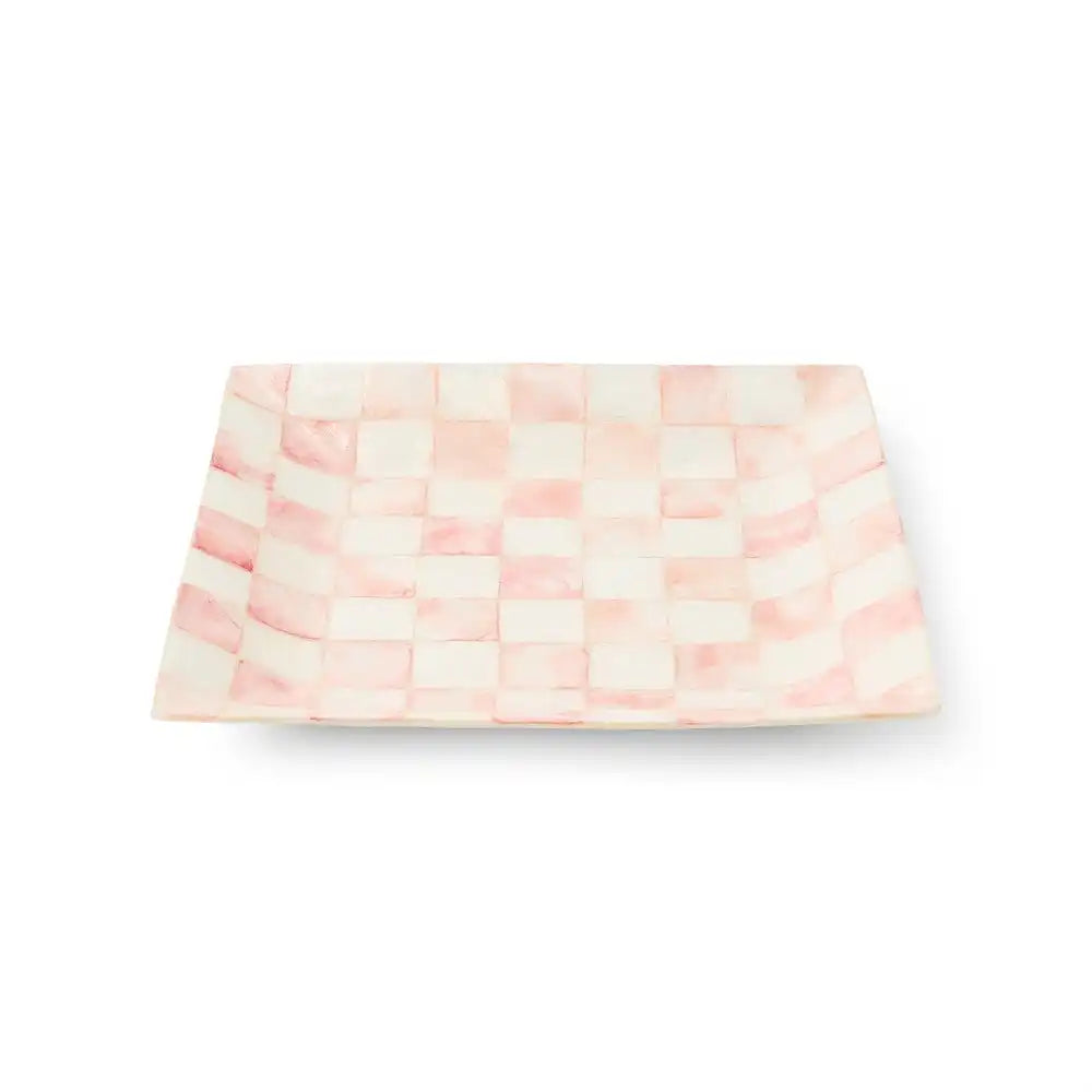 Sky Check Capiz Catchall Tray