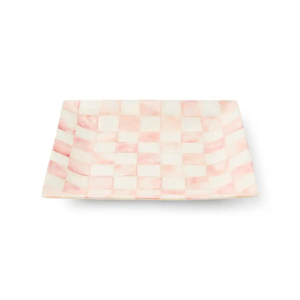 Sky Check Capiz Catchall Tray