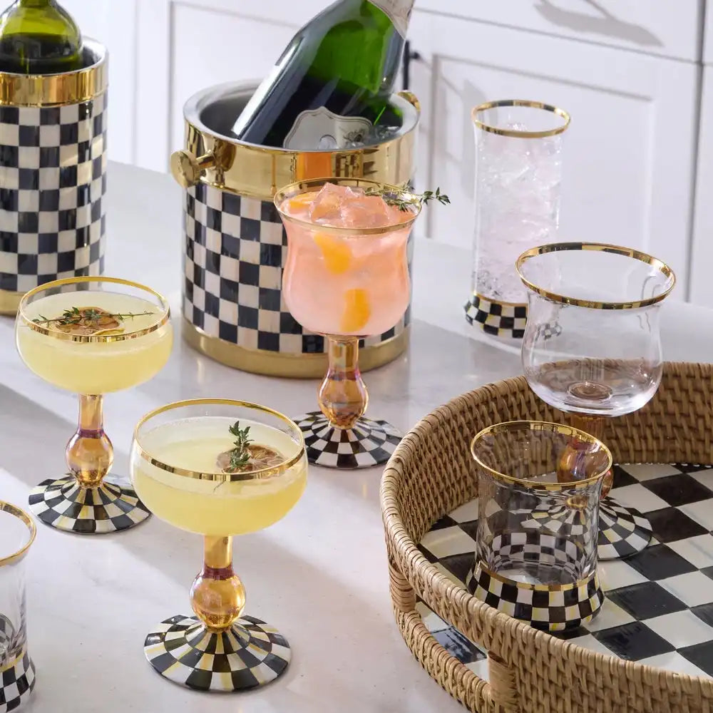 Courtly Check Coupe Glass