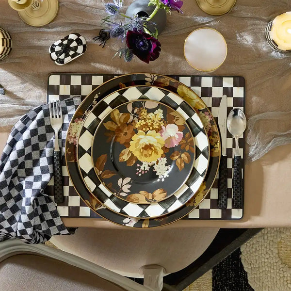 Wild Rose Brown Salad Plate