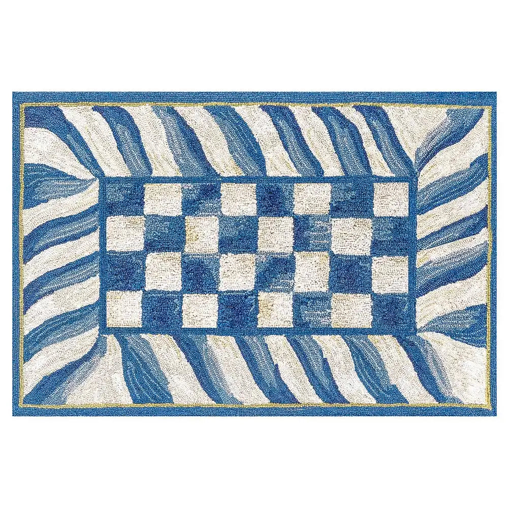 Truly Royal Check 2'6" x 10' Washable Runner