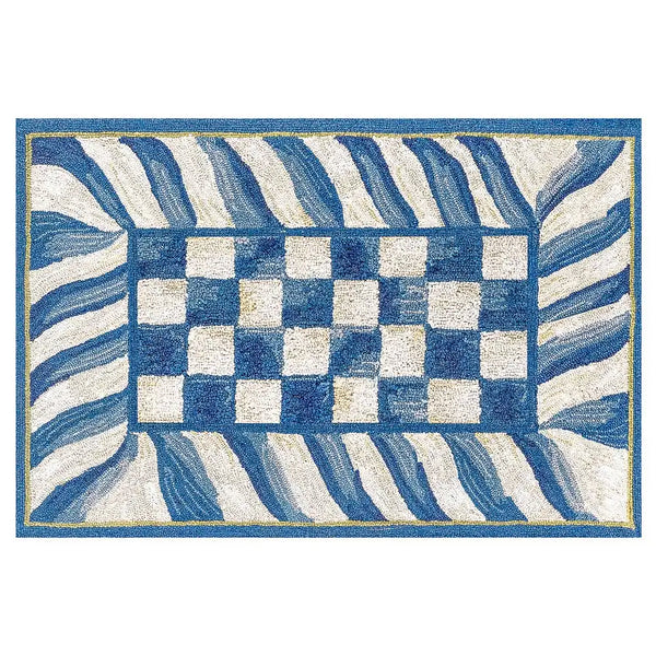 Truly Royal Check 2'6" x 10' Washable Runner