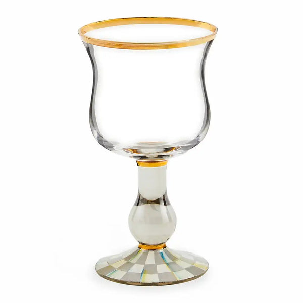 Sterling Check Highball Glass, Set of 2