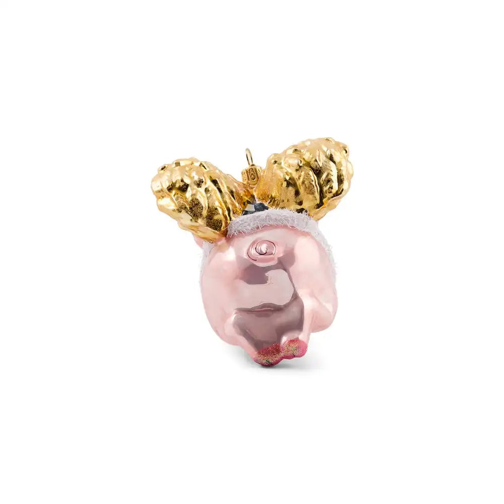 Flying Pig Glass Ornament