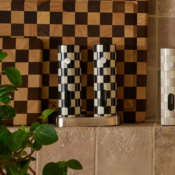 Courtly Check Electric Salt & Pepper Grinder Set