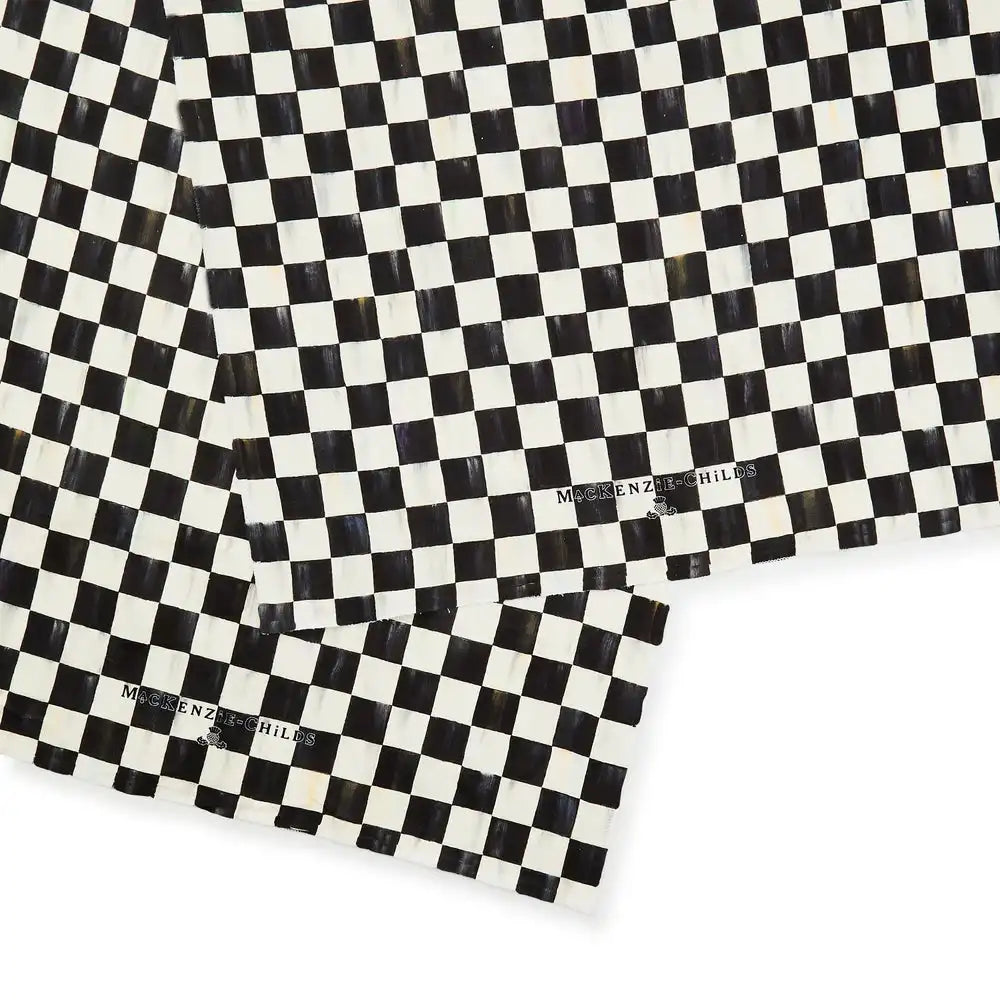 Cherry Check Printed Dish Towel
